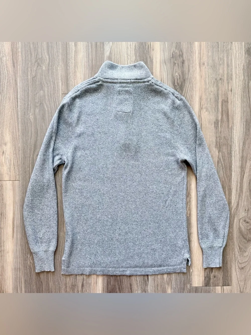 Relwen Gray Ribbed Mockneck Sweater Size L